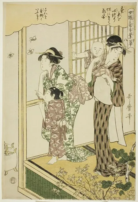 Framed Print : No. 8 (hachi), from the series Women Engaged in the Sericulture Industry (Joshoku... c. 1798 / 1800. Creator: Kitagawa Utamaro. No. 8 (hachi), from the series Women Engaged in the Sericulture Industry (Joshoku... c. 1798 / 1800) Framed Print : No. 8 (hachi), from the series Women Engaged in the Sericulture Industry (Joshoku... c. 1798 / 1800. Creator: Kitagawa Utamaro. No. 8 (hachi), from the series Women Engaged in the Sericulture Industry (Joshoku... c. 1798 / 1800)
