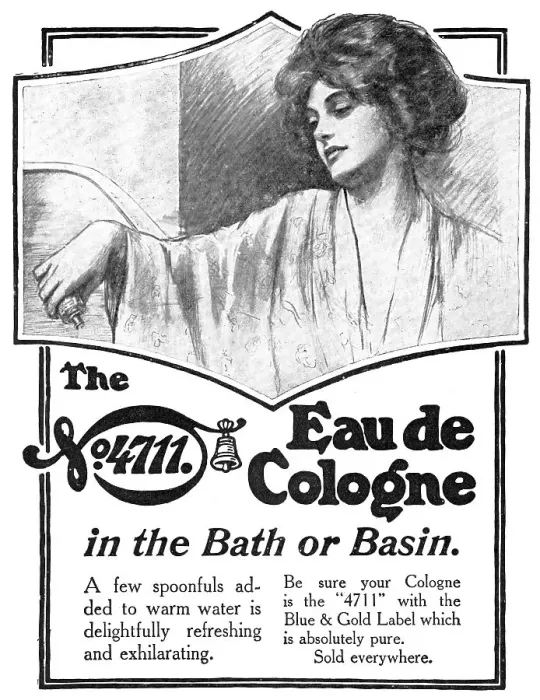 Framed Print : The No.4711 Eau de Cologne - in the Bath or Basin, 1909. Creator: Unknown Framed Print : The No.4711 Eau de Cologne - in the Bath or Basin, 1909. Creator: Unknown