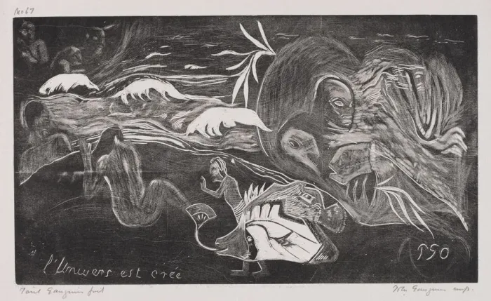 Framed Print : Noa Noa: LUnivers est cree (The Universe is Created), 1893-94. Creator: Paul Gauguin Framed Print : Noa Noa: LUnivers est cree (The Universe is Created), 1893-94. Creator: Paul Gauguin