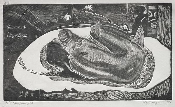 Noa Noa: Manao Yupapau ( Watched by the Spirts of the Dead), 1893-94. Creator: Paul Gauguin