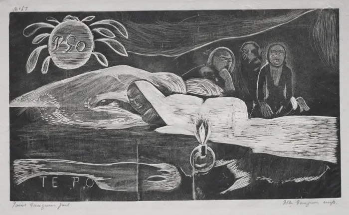 Framed Print : Noa Noa: Te Po (Eternal Night), 1893-94. Creator: Paul Gauguin (French, 1848-1903) Framed Print : Noa Noa: Te Po (Eternal Night), 1893-94. Creator: Paul Gauguin (French, 1848-1903)