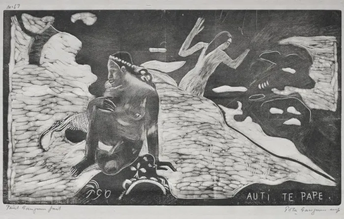 Framed Print : Noa Noa: Women at the River (Auti Te Pape), 1893-94. Creator: Paul Gauguin (French, 1848-1903) Framed Print : Noa Noa: Women at the River (Auti Te Pape), 1893-94. Creator: Paul Gauguin (French, 1848-1903)