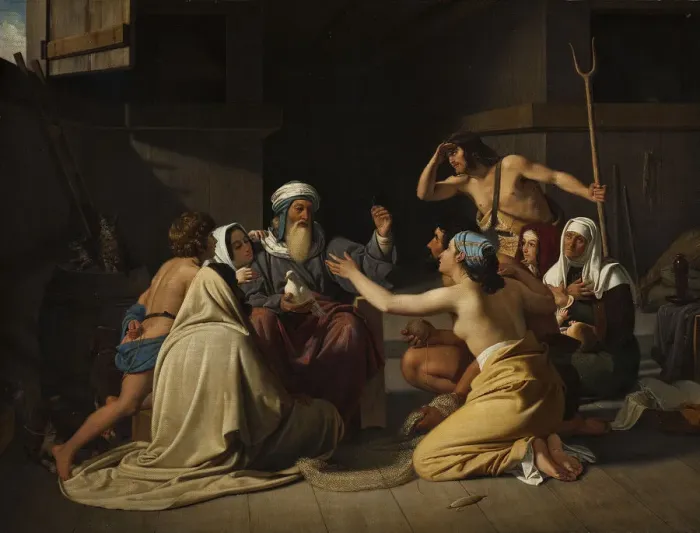 Framed Print : Noah and his family in the Ark, 1835. Creator: Blunck, Ditlev (Detlef) (1798-1854)