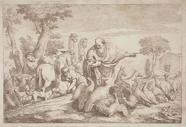 Noah Leading the Animals to the Ark, 1758 / 1759. Creator: Gaetano Gherardo Zompini