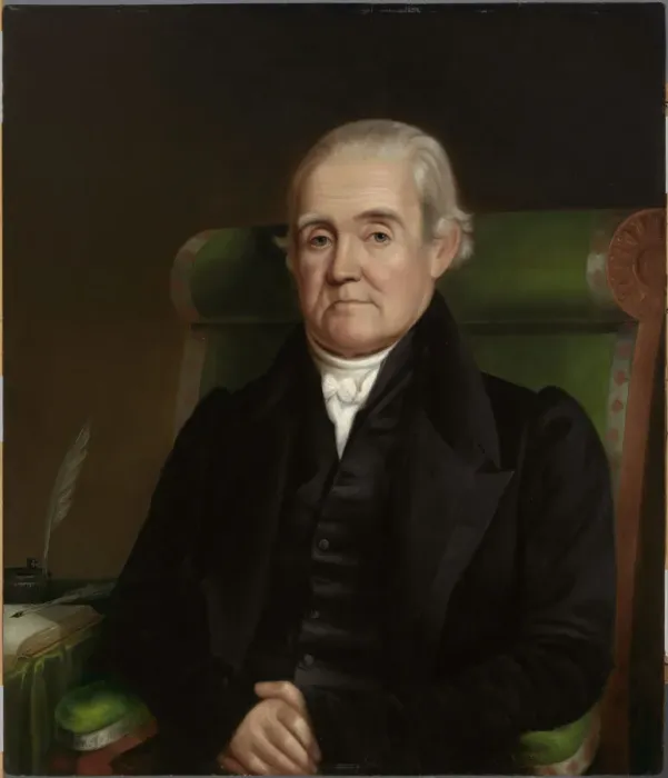 Framed Print : Noah Webster, 1833. Creator: James Herring Framed Print : Noah Webster, 1833. Creator: James Herring