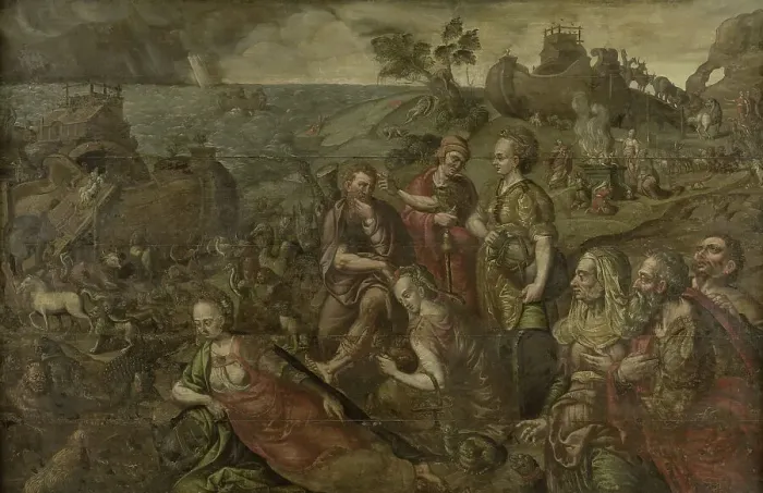 Framed Print : Noah's Ark, 1575-1599. Creator: Anon Framed Print : Noah's Ark, 1575-1599. Creator: Anon