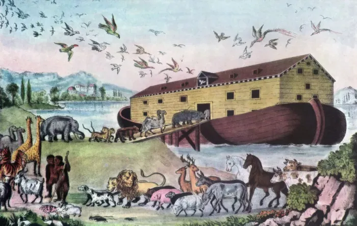 Framed Print : Noahs Ark, 19th century. Artist: Nathaniel Currier Framed Print : Noahs Ark, 19th century. Artist: Nathaniel Currier
