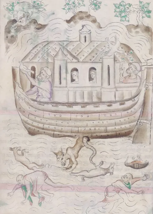 Framed Print : Noah's ark, c1300-c1325. Creator: Unknown. Noah's ark, c1300-c1325. Creator: Unknown Framed Print : Noah's ark, c1300-c1325. Creator: Unknown. Noah's ark, c1300-c1325. Creator: Unknown