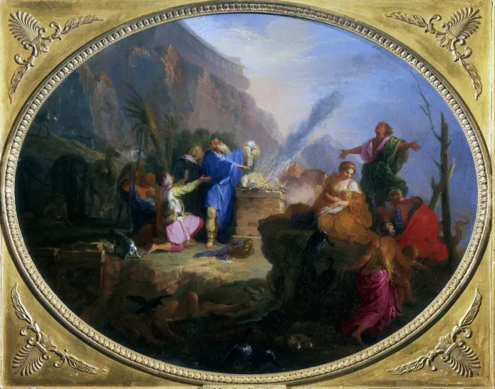 Framed Print : Noahs Sacrifice, c1688-1736. Artist: Nicolas Bertin Framed Print : Noahs Sacrifice, c1688-1736. Artist: Nicolas Bertin
