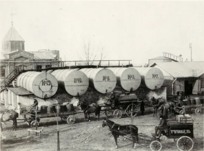 Framed Print : The Nobel Brothers Petroleum Company in Baku, 1890s Framed Print : The Nobel Brothers Petroleum Company in Baku, 1890s