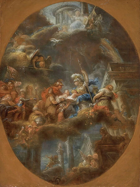 Nobility Offering the Imperial Russian Children to Minerva, c1795. Creator: Gabriel François Doyen