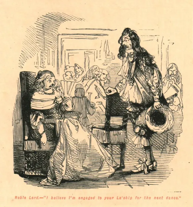 Framed Print : Noble Lord. - I believe I m engaged to your La ship for the next dance, 1897 Framed Print : Noble Lord. - I believe I m engaged to your La ship for the next dance, 1897