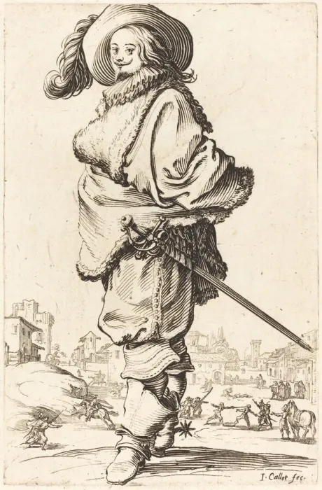 Framed Print : Noble Man with Fur Plastron, c. 1620 / 1623. Creator: Jacques Callot Framed Print : Noble Man with Fur Plastron, c. 1620 / 1623. Creator: Jacques Callot