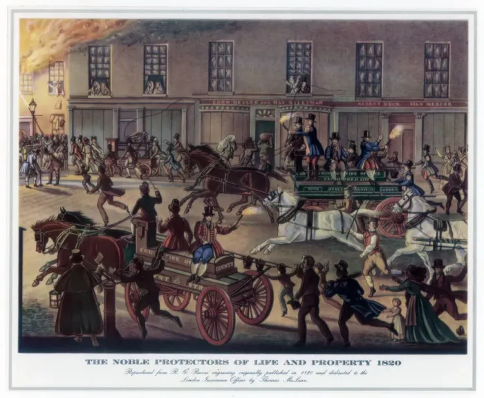 Framed Print : The Noble Protectors of Life and Property, 1820. Artist: R Reeves Framed Print : The Noble Protectors of Life and Property, 1820. Artist: R Reeves