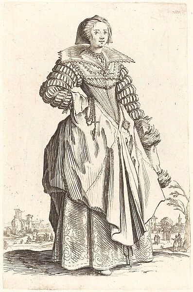 Noble Woman with Large Collar, c. 1620  /  1623. Creator: Jacques Callot