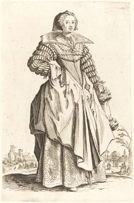 Framed Print : Noble Woman with Large Collar, c. 1620 / 1623. Creator: Jacques Callot Framed Print : Noble Woman with Large Collar, c. 1620 / 1623. Creator: Jacques Callot