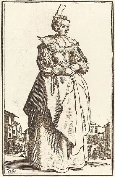 Noble Woman with a Small Hat. Creator: Unknown