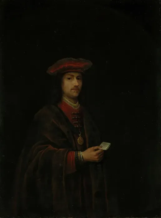 Framed Print : A Nobleman in red Costume, 1650. Creator: Philip Koninck Framed Print : A Nobleman in red Costume, 1650. Creator: Philip Koninck