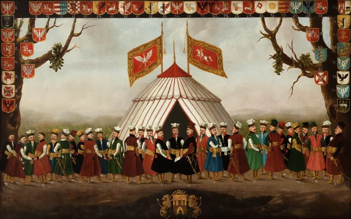 Framed Print : Noblemen in Voivodeship Uniforms, end of 18th century. Creator: Unknown Framed Print : Noblemen in Voivodeship Uniforms, end of 18th century. Creator: Unknown