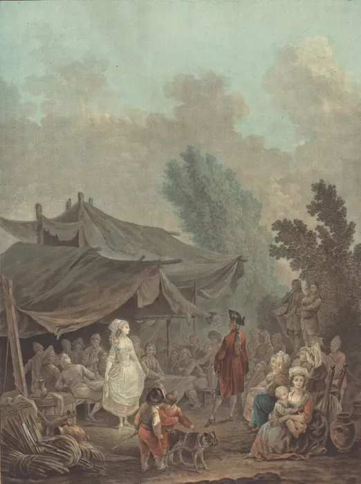 Framed Print : Noce de Village (Village Wedding), 1785. Creator: Charles-Melchior Descourtis Framed Print : Noce de Village (Village Wedding), 1785. Creator: Charles-Melchior Descourtis