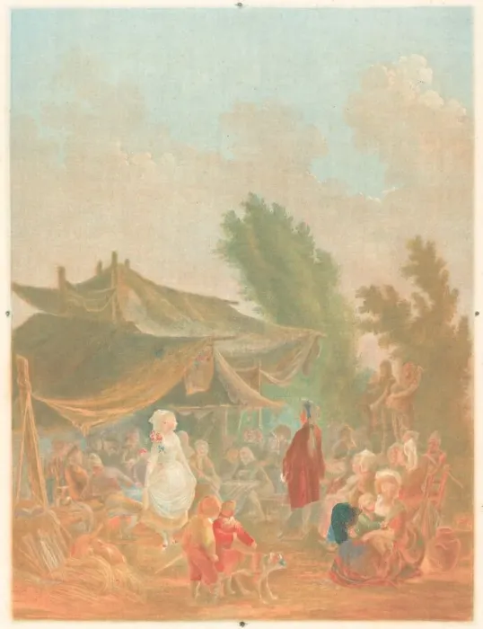 Framed Print : Noce de Village (Village Wedding), 1785. Creator: Charles-Melchior Descourtis Framed Print : Noce de Village (Village Wedding), 1785. Creator: Charles-Melchior Descourtis