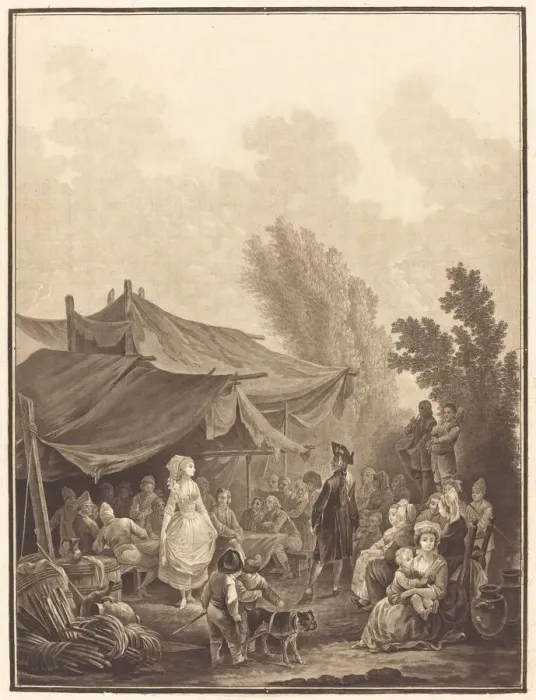 Framed Print : Noce de Village (Village Wedding), 1785. Creator: Charles-Melchior Descourtis Framed Print : Noce de Village (Village Wedding), 1785. Creator: Charles-Melchior Descourtis