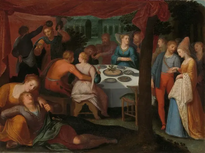 Framed Print : A Nocturnal Banquet, 1600-1613. Creator: Otto Van Veen Framed Print : A Nocturnal Banquet, 1600-1613. Creator: Otto Van Veen