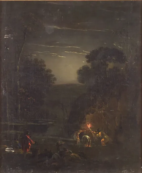 Framed Print : Nocturnal Crayfishing, 1625-1652. Creator: Jan Asselijin