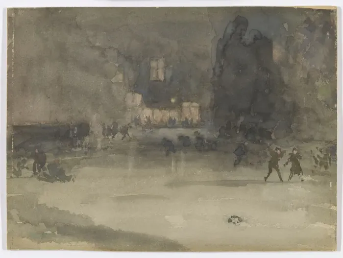 Framed Print : Nocturne: Amsterdam in Winter, 1882. Creator: James Abbott McNeill Whistler Framed Print : Nocturne: Amsterdam in Winter, 1882. Creator: James Abbott McNeill Whistler