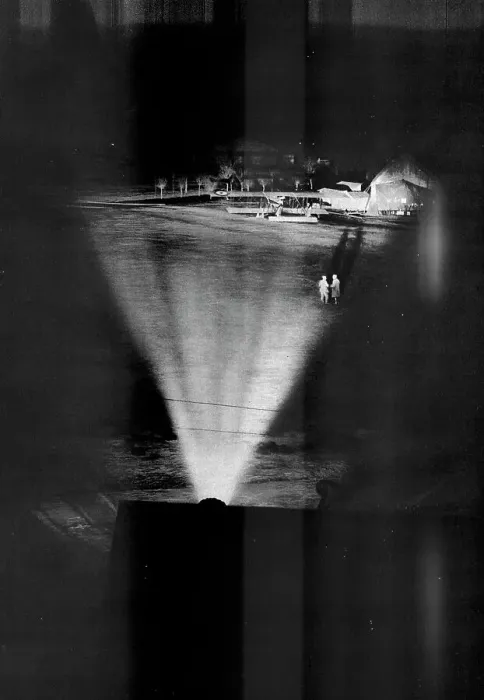 Framed Print : Nocturne; preparatifs de depart pour un bombardement de nuit, 1916. Creator: Unknown Framed Print : Nocturne; preparatifs de depart pour un bombardement de nuit, 1916. Creator: Unknown