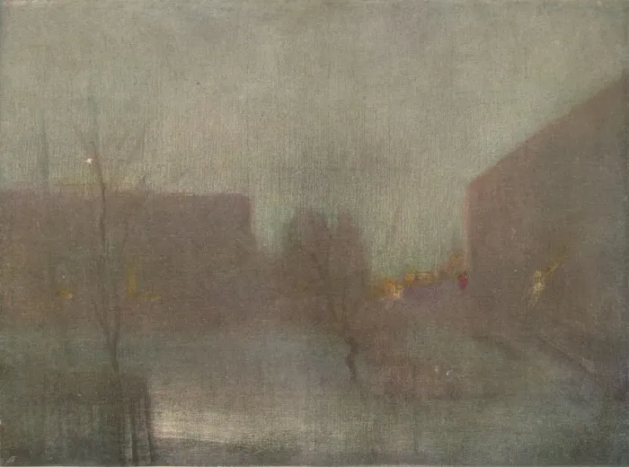 Framed Print : Nocturne Trafalgar Square Chelsea Snow, 1876 (1903-1904). Artist: James Abbott McNeill Whistler Framed Print : Nocturne Trafalgar Square Chelsea Snow, 1876 (1903-1904). Artist: James Abbott McNeill Whistler