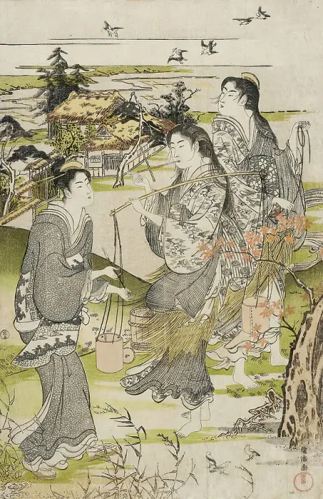 Framed Print : Noda no Tamagawa, c1787. Creator: Kubo Shunman Framed Print : Noda no Tamagawa, c1787. Creator: Kubo Shunman