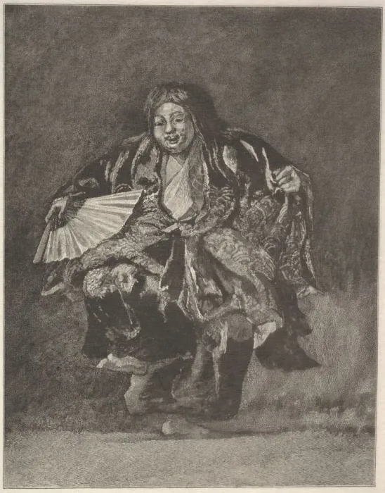 Framed Print : Noh Dancer, ca. 1886. Creator: John La Farge