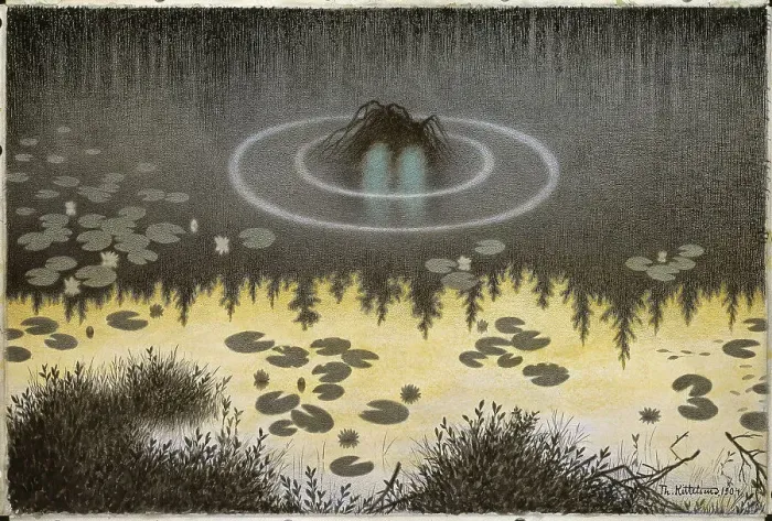 Framed Print : Nokken. Artist: Kittelsen, Theodor (1857-1914) Framed Print : Nokken. Artist: Kittelsen, Theodor (1857-1914)