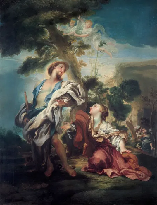 Framed Print : Noli me tangere, 1680. Artist: De Ferrari, Gregorio (1647-1726) Framed Print : Noli me tangere, 1680. Artist: De Ferrari, Gregorio (1647-1726)
