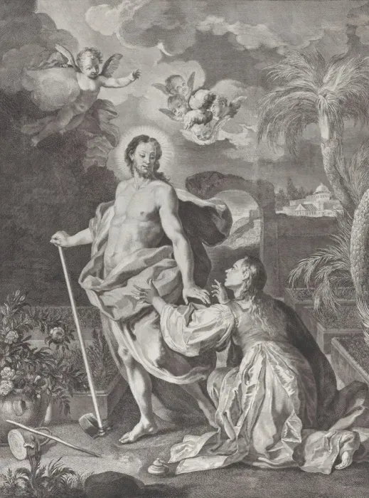 Framed Print : Noli me tangere, 1730-39. Creator: Pietro Monaco Framed Print : Noli me tangere, 1730-39. Creator: Pietro Monaco