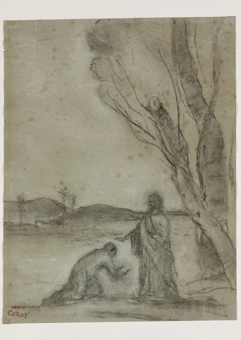 Framed Print : Noli Me Tangere, between 1796 and 1875. Creator: Jean-Baptiste-Camille Corot Framed Print : Noli Me Tangere, between 1796 and 1875. Creator: Jean-Baptiste-Camille Corot