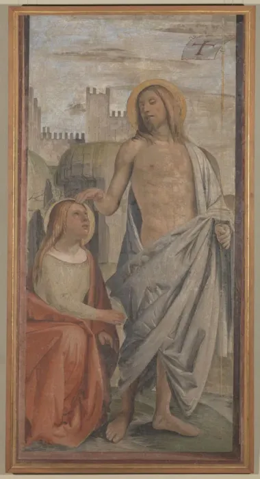 Framed Print : Noli me tangere. Artist: Bramantino (1465-1530) Framed Print : Noli me tangere. Artist: Bramantino (1465-1530)