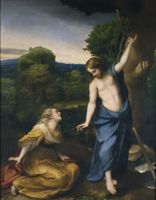 Framed Print : Noli me Tangere. Artist: Correggio (1489-1534) Framed Print : Noli me Tangere. Artist: Correggio (1489-1534)