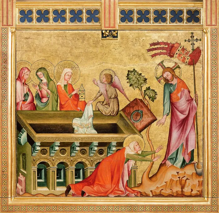 Framed Print : Noli me tangere (Back of the Verdun Altar), c1331. Creator: Master of the back of the Verdun Altar (active ca 1331) Framed Print : Noli me tangere (Back of the Verdun Altar), c1331. Creator: Master of the back of the Verdun Altar (active ca 1331)