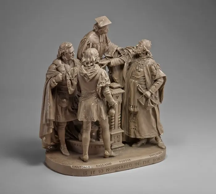 Framed Print : Is It So Nominated in the Bond? (Scene from The Merchant of Venice'), 1880. Creator: John Rogers Framed Print : Is It So Nominated in the Bond? (Scene from The Merchant of Venice'), 1880. Creator: John Rogers