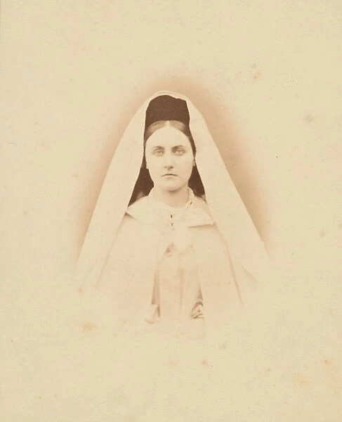 Nonne blanche (tete), 1860s. Creator: Pierre-Louis Pierson