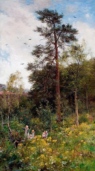 A Nook In Natures Garden, 1879. Creator: James Aumonier