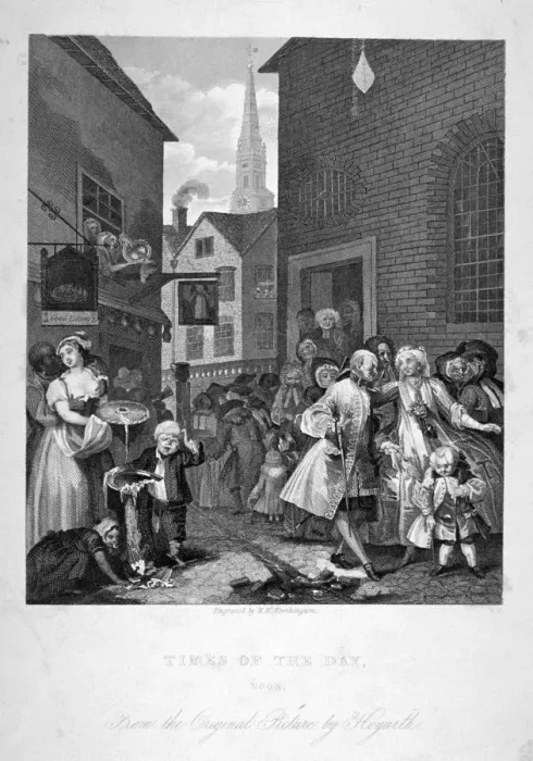 Framed Print : Noon, 1738. Artist: WH Worthington Framed Print : Noon, 1738. Artist: WH Worthington