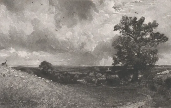 Framed Print : Noon, 1830. Creator: David Lucas Framed Print : Noon, 1830. Creator: David Lucas