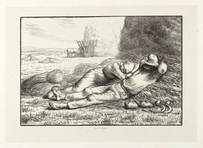 Framed Print : Noon, 1860. Creator: Jacques-Adrien Lavieille Framed Print : Noon, 1860. Creator: Jacques-Adrien Lavieille