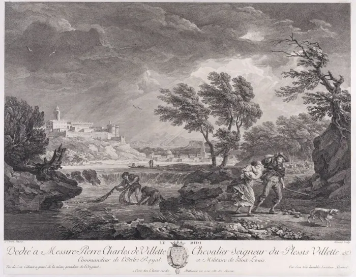 Framed Print : Noon, ca. 1770. Creator: Jacques Aliamet Framed Print : Noon, ca. 1770. Creator: Jacques Aliamet