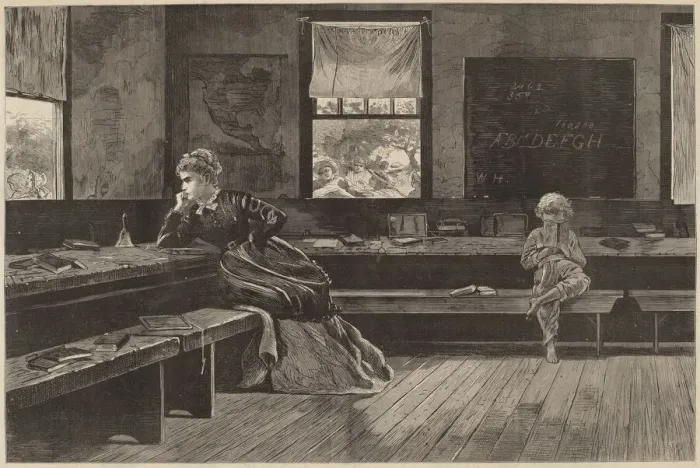Framed Print : The Noon Recess, published 1873. Creator: Winslow Homer Framed Print : The Noon Recess, published 1873. Creator: Winslow Homer
