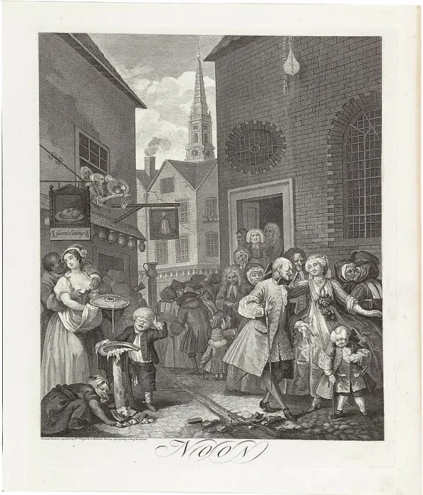 Framed Print : Noon, From the Series The Four Times of the Day, 1738. Creator: Hogarth, William (1697-1764). Noon, From the Series The Four Times of the Day, 1738. Creator: Hogarth, William (1697-1764) Framed Print : Noon, From the Series The Four Times of the Day, 1738. Creator: Hogarth, William (1697-1764). Noon, From the Series The Four Times of the Day, 1738. Creator: Hogarth, William (1697-1764)