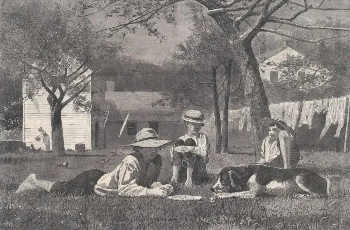 Framed Print : The Nooning (Harpers Weekly, Vol. XVII), August 16, 1873. Creator: Unknown Framed Print : The Nooning (Harpers Weekly, Vol. XVII), August 16, 1873. Creator: Unknown